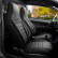 Universal Leather/Fabric CityBug Seat Cover Set Comfortline Black/Grey - 9-piece