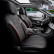 Universal Linen/Leather/Fabric Seat Cover Set 'Throne' Black/Grey/Red - 11-piece - suitable for, Thumbnail 3