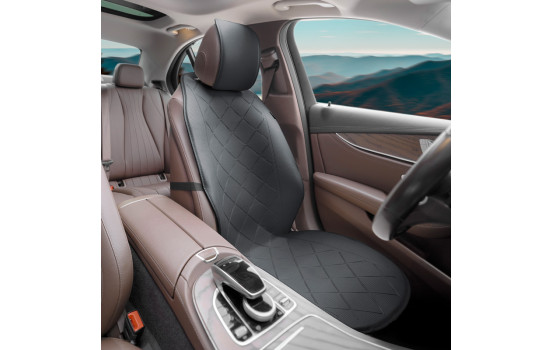 Universal Protective Seat Cover/Cushion / Technician Cover 'Front' Black Leather - 1 piece, Image 2