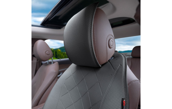 Universal Protective Seat Cover/Cushion / Technician Cover 'Front' Black Leather - 1 piece, Image 3