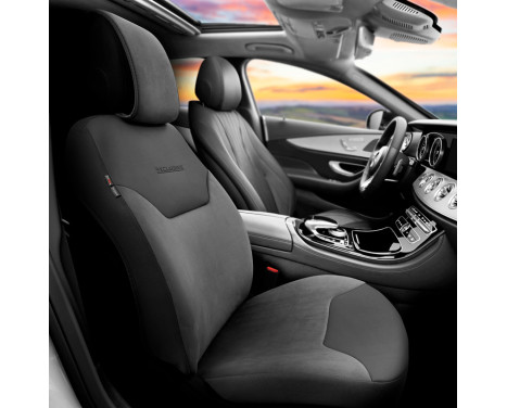 Universal Protective Seat Cover/Mechanic Cover 'Exclusive' Black Suede/Leather - 1 piece