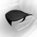 Universal Seat Cushion 'Bottom' Black Linen - 1 piece, Thumbnail 4