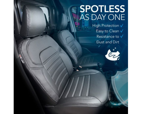New York Design Artificial Leather Seat Cover Set 1+1 suitable for Volkswagen Caddy V Box 2020-, Image 5