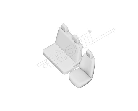 New York Design Faux Leather Seat Cover Set 2+1 suitable for Ford Transit Custom 2023-, Image 7