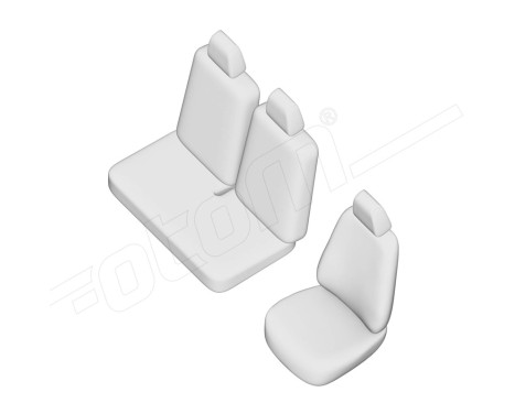 New York Design Faux Leather Seat Cover Set 2+1 suitable for Opel Movano C 2022- (split in back of bench), Image 7
