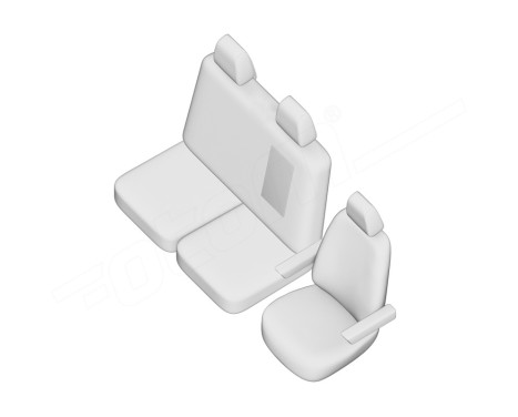 otoM Original Design Fabric Seat Cover Set 2+1 suitable for Volkswagen Transporter T7 2024-, Image 7