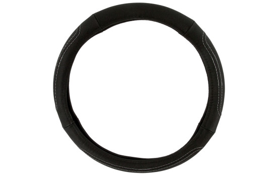 AtuStyle Steering Wheel Cover Luxury Black Artificial Leather