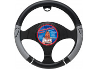 AutoStyle Steering Wheel Cover Black/Grey/Chrome