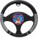 AutoStyle Steering Wheel Cover Black/Grey/Chrome