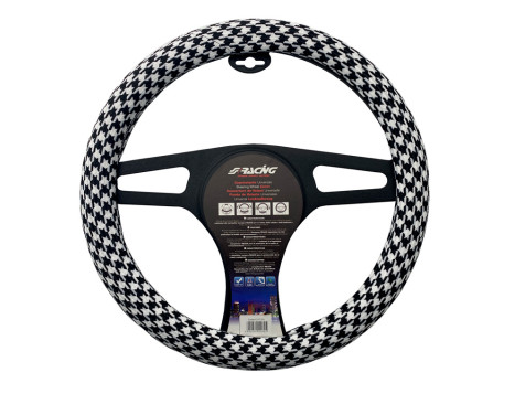 Simoni Racing Steering Wheel Cover Pied de Poule - 37-39cm - Textile