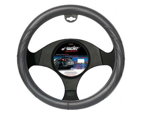 Simoni Racing Steering Wheel Cover Trophy Dark - 37-39cm - Black