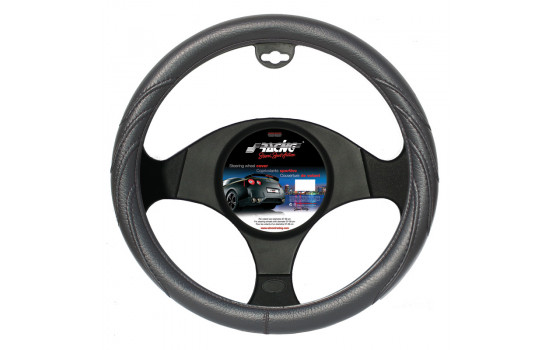 Simoni Racing Steering Wheel Cover Trophy Dark - 37-39cm - Black