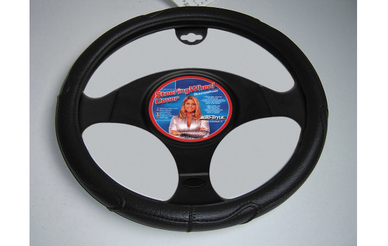 Universal steering wheel cover - 37-39cm - Black PVC Anti-Slip