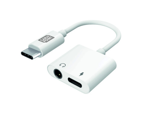 Carpoint 2 in 1 Adapter USB-C > AUX & USB-C