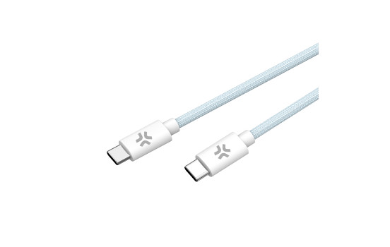 Celly USB-C > USB-C Cotton Braided Cable 1.5 meters Blue, Image 3