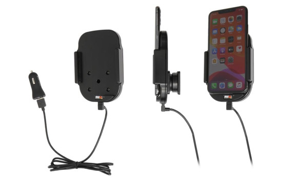 Apple iPhone 11 Pro Max Qi wireless Active adjustable holder with 12V USB plug, Image 5
