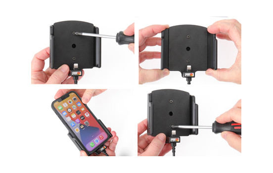 Apple iPhone 12 / 12 Pro / 12 Pro Max, Active adjustable holder with fixed power supply, Image 5