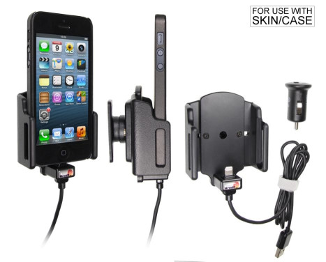 Apple iPhone 5 / 5S / SE Active adjustable holder with 12V USB plug