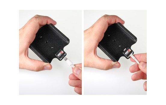 Apple iPhone 6 / 6S Passive holder. Original lightning to 30-pin adapter cable (Upholstered), Image 5