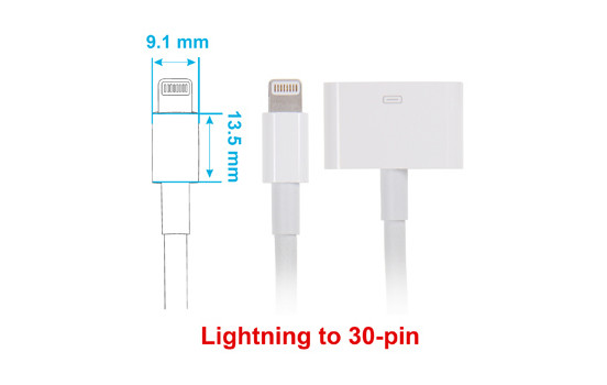 Apple iPhone 6 / 6S Passive holder. Original lightning to 30-pin adapter cable (Upholstered), Image 6