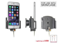 Apple iPhone 6 Passive adjustable holder. Original Apple lightning to USB cable / slim (with skin)
