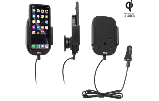 Apple iPhone XR / 11 QI wireless holder with 12V USB plug