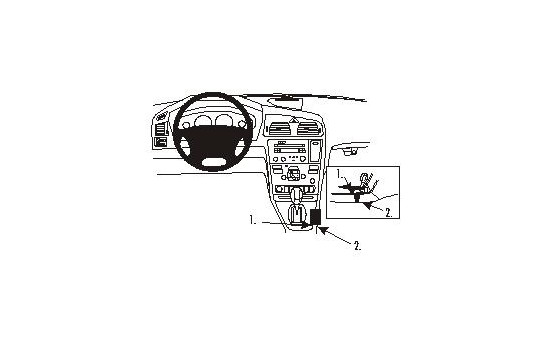 ProClip - Volvo S60 2000-2004 Console mount, Angled