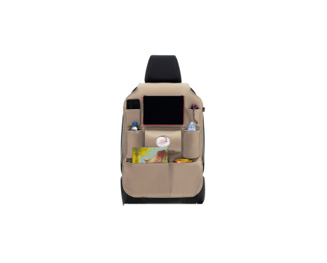 Universal Car Seat Organizer - Beige PVC Leather