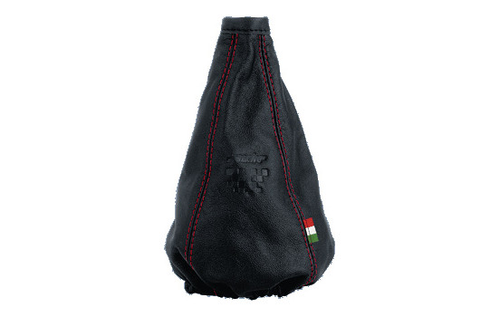 Shift cover Cuffia Small black + red stitching