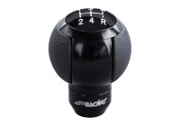 Simoni Racing Gear Knob LOCK - Aluminum/Black Eco-Leather