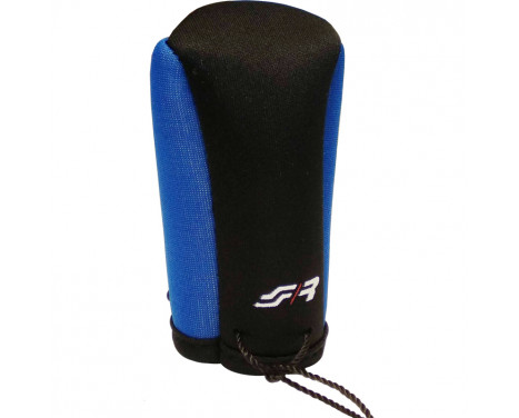 Simoni Racing Gear Shift Knob Cover - Black/Blue + SR Logo