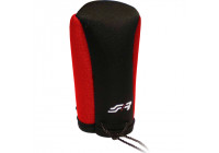 Simoni Racing Gear Shift Knob Cover - Black/Red + SR Logo