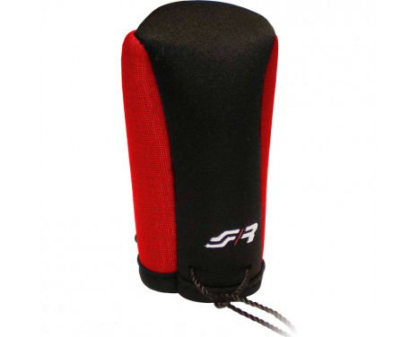 Simoni Racing Gear Shift Knob Cover - Black/Red + SR Logo