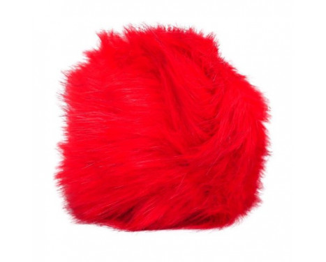 Simoni Racing Gear Shift Knob Cover Fluffy Fur - Red