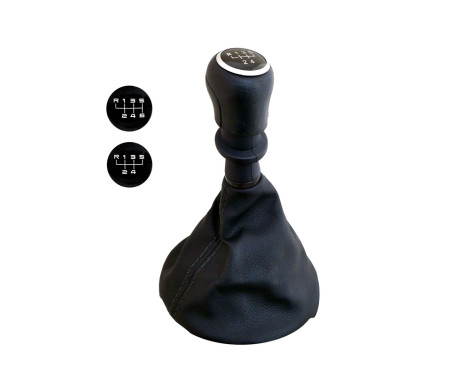 Simoni Racing Gear Shift Knob OEM Volkswagen Transporter T5/T6 - Black Leather + 2 Shift Patterns, Image 2