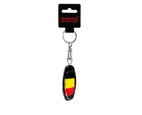 Stainless steel key ring - Emblem/ Flag BE+PL, Image 3