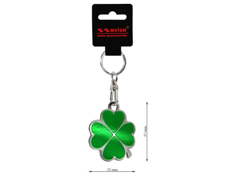 Stainless steel key ring - Four-leaf clover, Image 3