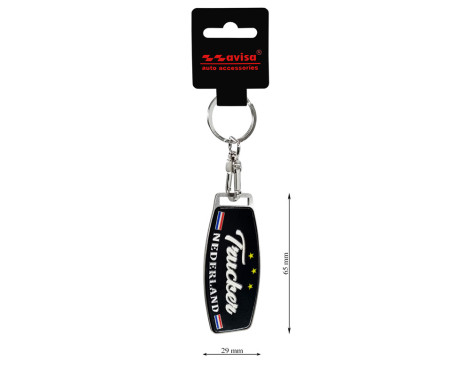 Stainless steel key ring - Trucker/Netherlands, Image 3