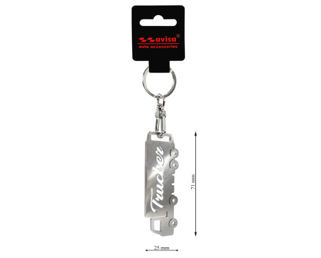 Stainless steel key ring - Trucker/Truck, Image 4