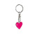 Stainless steel keychain - 'Heart' Pink