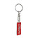 Stainless steel keyring - 'Quattro' Red