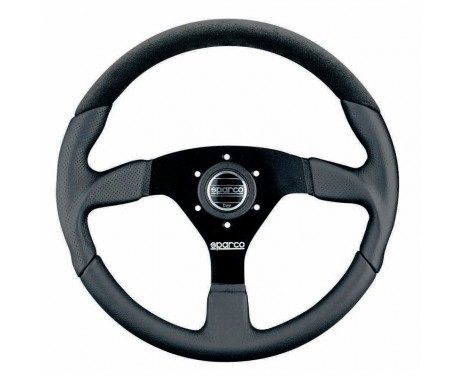 Sparco Universal Sports steering wheel 'L505' - Black Leather - Diameter 350mm