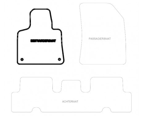 Car mat Front Left Citroen C4 Picasso 2013- 1-piece, Image 3