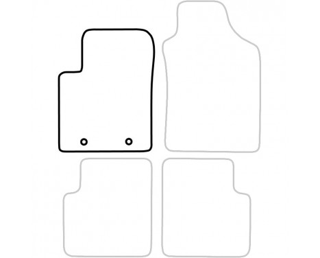 Car mat Front Left Fiat 500 / Cabrio 2013- 4-piece, Image 3