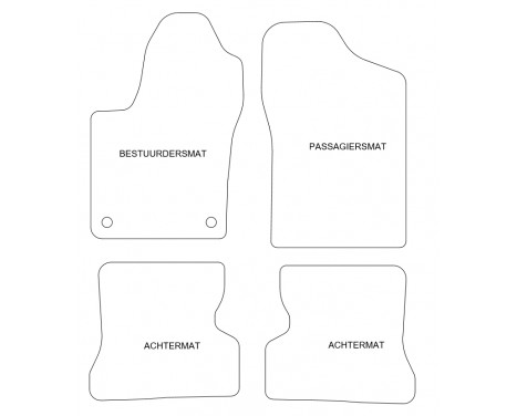 Car Mats Fiat Seicento 1998-2007 4-part, Image 5