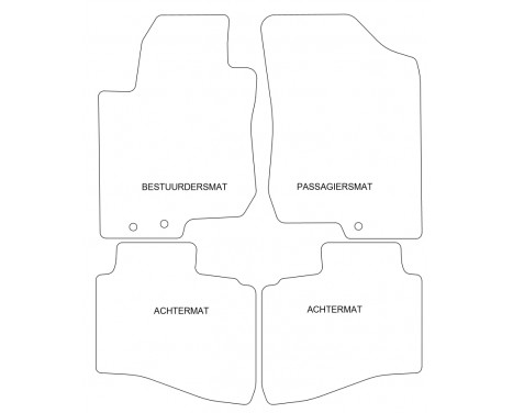 Car mats for Hyundai i30 2011-2013 4-piece, Image 3