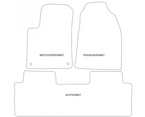 Car mats for Hyundai Matrix 2001-2010 3-piece, Image 4