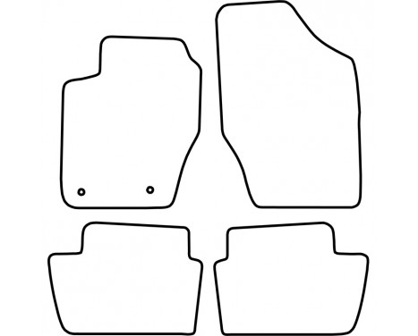 Car mats for Peugeot 307, Citroen C4 2001-2009 4-piece, Image 4