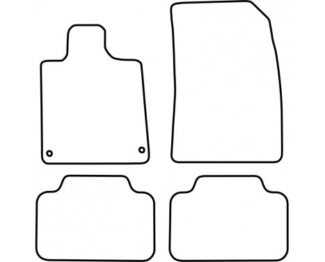 Car mats for Peugeot 407, Citroen C5 2004-2011 4-piece, Image 4