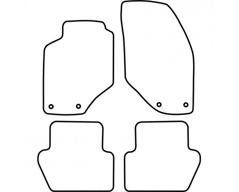 Car mats for Volvo S / V70 1997-2001 4-piece, Image 4